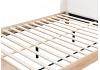 4ft6 Double Halfen White Soft Fabric Upholstered Wood Bed Frame 8